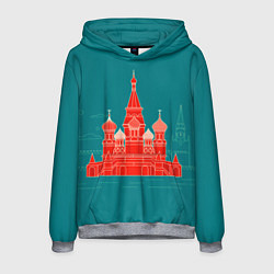 Толстовка-худи мужская Москва, цвет: 3D-меланж