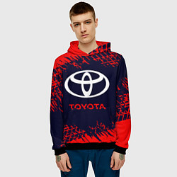 Толстовка-худи мужская TOYOTA ТОЙОТА, цвет: 3D-черный — фото 2