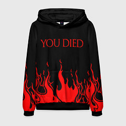 Толстовка-худи мужская YOU DIED, цвет: 3D-черный