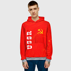 Толстовка-худи мужская USSR СССР, цвет: 3D-меланж — фото 2