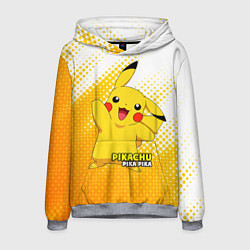 Толстовка-худи мужская Pikachu Pika Pika, цвет: 3D-меланж