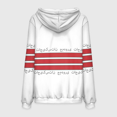 Мужская толстовка Киргизия - суровый лев / 3D-Белый – фото 2