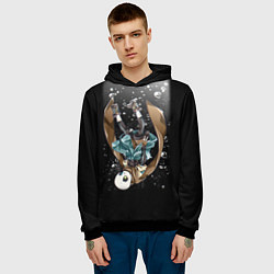 Толстовка-худи мужская UNDERTALE, цвет: 3D-черный — фото 2
