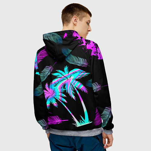 Мужская толстовка Неоновое лето / 3D-Меланж – фото 4