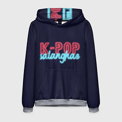Толстовка-худи мужская LOVE K-POP, цвет: 3D-меланж