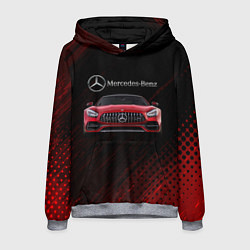 Толстовка-худи мужская Mercedes Benz AMG, цвет: 3D-меланж