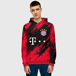 Толстовка-худи мужская BAYERN MUNCHEN БАВАРИЯ, цвет: 3D-красный — фото 2
