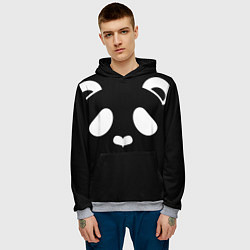 Толстовка-худи мужская Panda white, цвет: 3D-меланж — фото 2