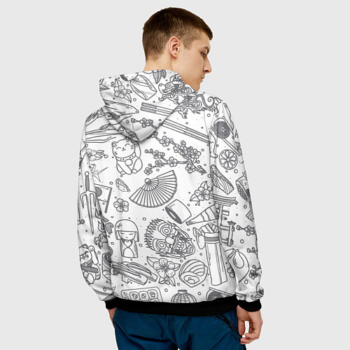 Мужская толстовка Япония Z / 3D-Черный – фото 4