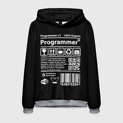 Толстовка-худи мужская Programmer, цвет: 3D-меланж