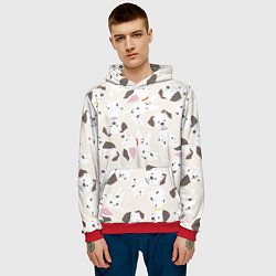Толстовка-худи мужская 101 Dalmatians, цвет: 3D-красный — фото 2