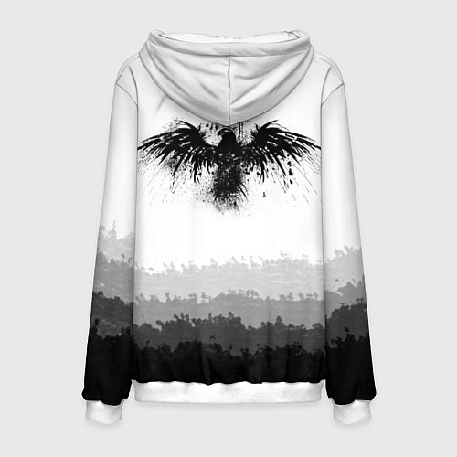 Мужская толстовка ЧЁРНЫЙ ВОРОН / 3D-Белый – фото 2