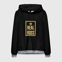 Толстовка-худи мужская The Real Boss, цвет: 3D-меланж