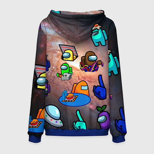 Мужская толстовка Among Us Чёрная дыра / 3D-Синий – фото 2