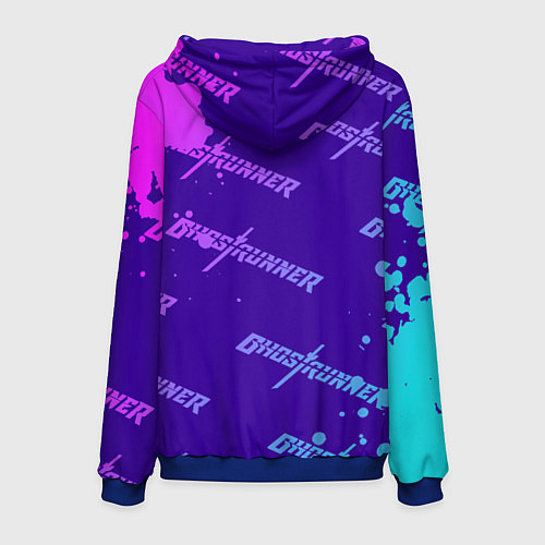 Мужская толстовка Ghostrunner узор / 3D-Синий – фото 2