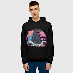 Толстовка-худи мужская Godzilla, цвет: 3D-черный — фото 2