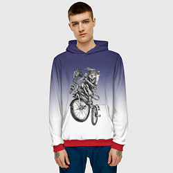 Толстовка-худи мужская BMX, цвет: 3D-красный — фото 2