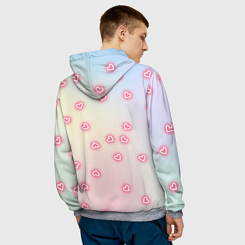 Мужская толстовка Милая пандочка / 3D-Меланж – фото 4