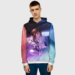 Толстовка-худи мужская Урарака, Очако, цвет: 3D-белый — фото 2