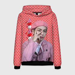 Толстовка-худи мужская BTS Ким Тэ Хён, цвет: 3D-черный