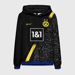 Толстовка-худи мужская BORUSSIA выездная сезон 2021, цвет: 3D-синий