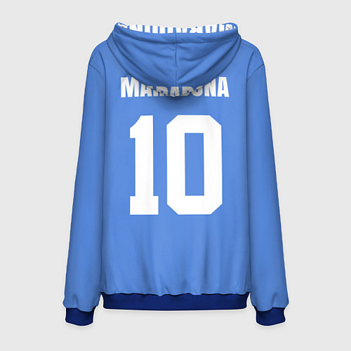Мужская толстовка Диего Марадона Наполи Ретро / 3D-Синий – фото 2