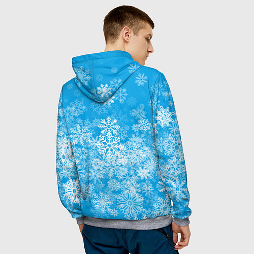 Мужская толстовка AMONG US СНЕГОВИК / 3D-Меланж – фото 4