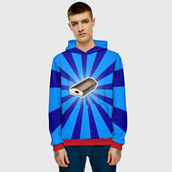 Толстовка-худи мужская Глазированный сырок, цвет: 3D-красный — фото 2