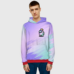 Толстовка-худи мужская AMONG US GRADIENT, цвет: 3D-красный — фото 2