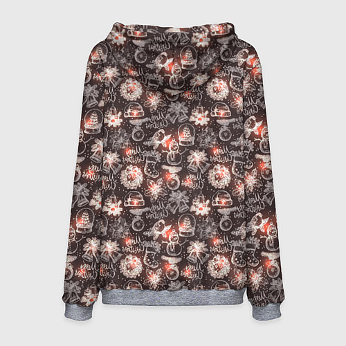 Мужская толстовка Merry Christmas / 3D-Меланж – фото 2