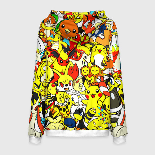 Мужская толстовка ПОКЕМОНЫ / 3D-Белый – фото 2