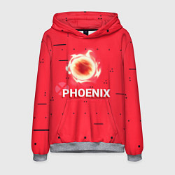 Толстовка-худи мужская Phoenix, цвет: 3D-меланж