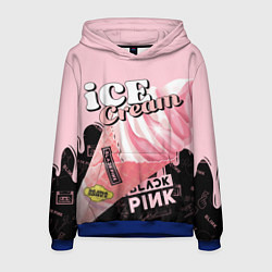 Толстовка-худи мужская BLACKPINK ICE CREAM, цвет: 3D-синий