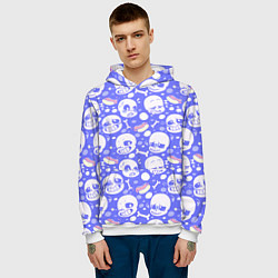 Толстовка-худи мужская Undertale, цвет: 3D-белый — фото 2