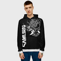 Толстовка-худи мужская SAMURAI 2077, цвет: 3D-белый — фото 2