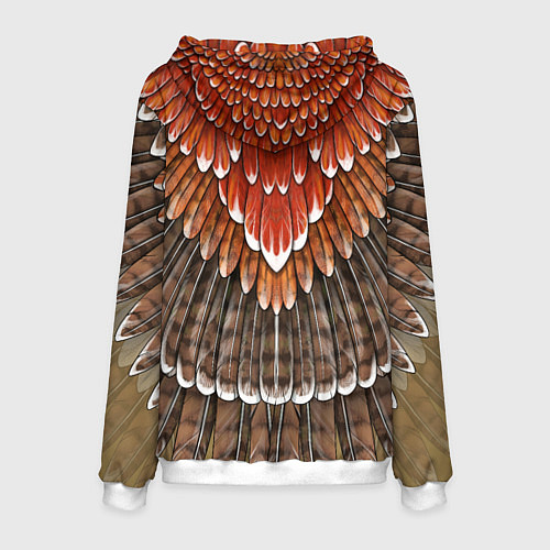 Мужская толстовка Оперение: орел / 3D-Белый – фото 2