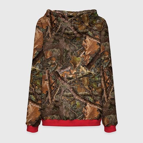 Мужская толстовка Охотничий камуфляж / 3D-Красный – фото 2