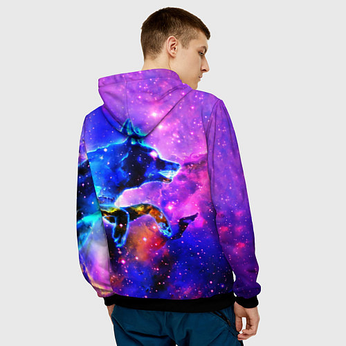 Мужская толстовка Волки / 3D-Черный – фото 4