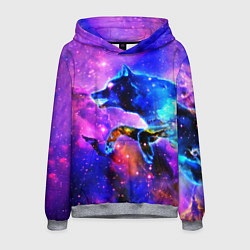 Толстовка-худи мужская Волки, цвет: 3D-меланж