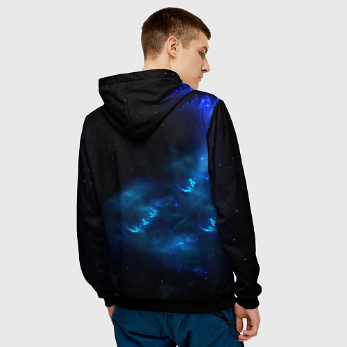 Мужская толстовка Волчара Юморит / 3D-Черный – фото 4