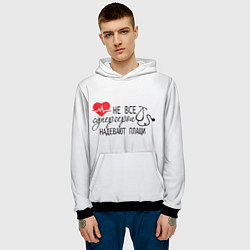 Толстовка-худи мужская Не все супергерои в плащах, цвет: 3D-черный — фото 2