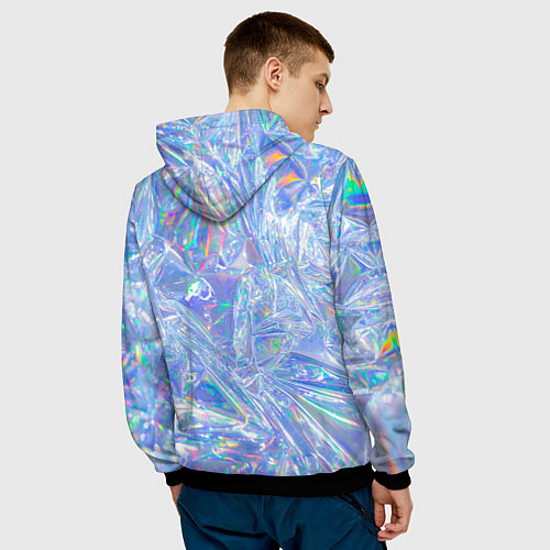 Мужская толстовка 3d ice glitch / 3D-Черный – фото 4