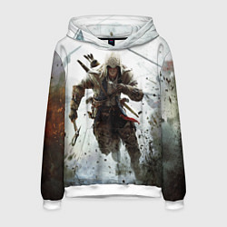 Толстовка-худи мужская Assassin’s Creed 3, цвет: 3D-белый