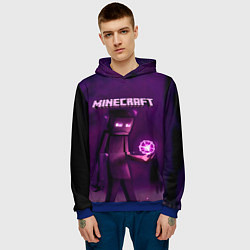 Толстовка-худи мужская Minecraft Слендермен, цвет: 3D-синий — фото 2