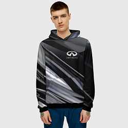 Толстовка-худи мужская Infiniti, цвет: 3D-черный — фото 2