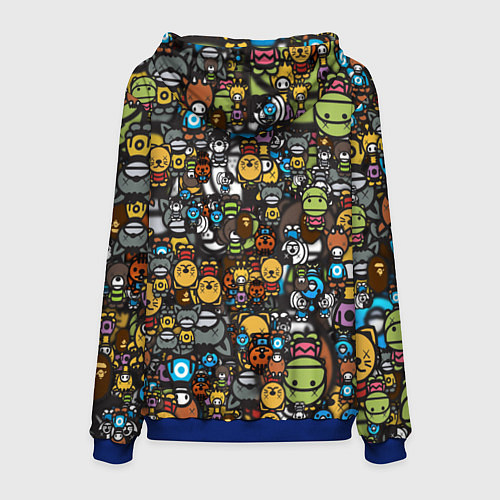 Мужская толстовка АНИМЕ СМАЙЛЫ / 3D-Синий – фото 2