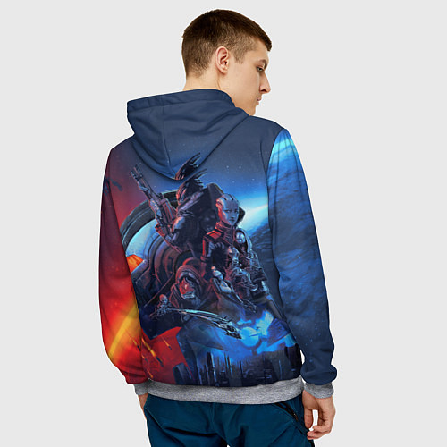 Мужская толстовка Mass EFFECT Legendary ed / 3D-Меланж – фото 4