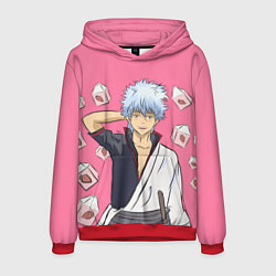 Толстовка-худи мужская Gintama Гинтама, цвет: 3D-красный