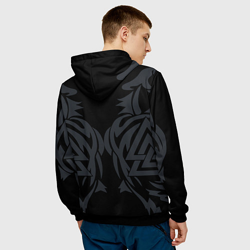 Мужская толстовка Волк Фенрир / 3D-Черный – фото 4