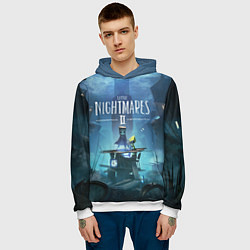Толстовка-худи мужская Little Nightmares 2, цвет: 3D-белый — фото 2